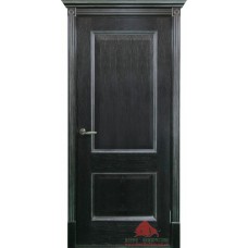 Межкомнатная дверь Гранд черная патина серебро ПГ
