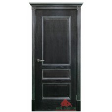 Межкомнатная дверь Вена черная патина серебро ПГ