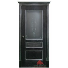 Межкомнатная дверь Вена черная патина серебро ПО